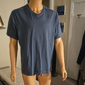 Blue Short Sleeve V-Neck Tee